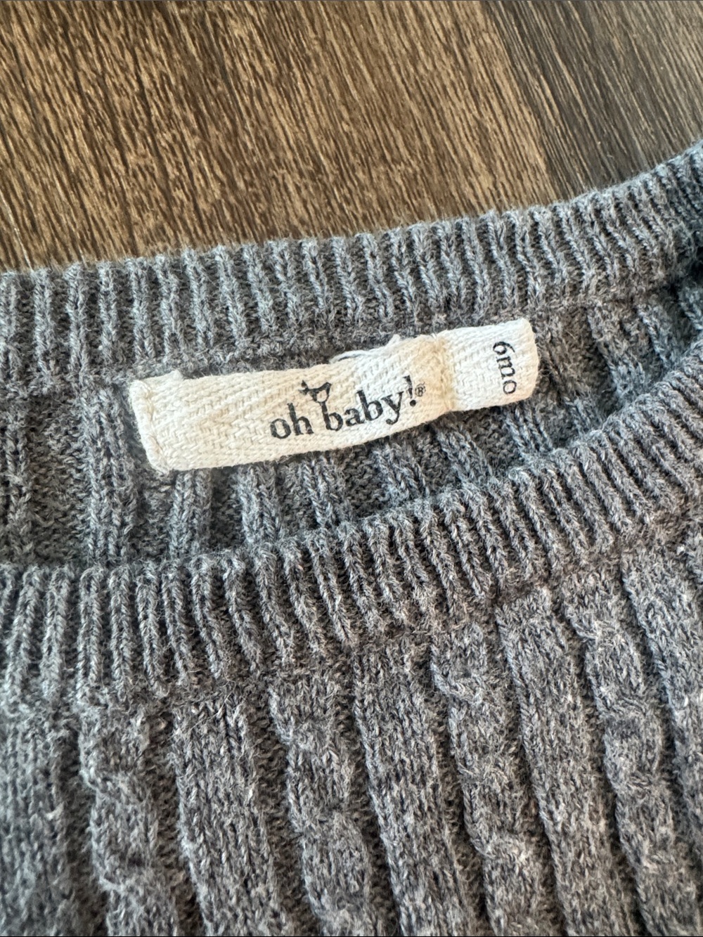 Oh Baby Soft Ribbed Knit Two-Piece Set — Gray - Picture 2 of 3